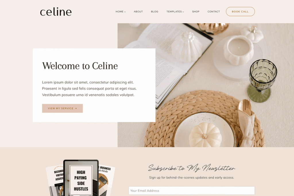 Celine WordPress Kadence Child Theme