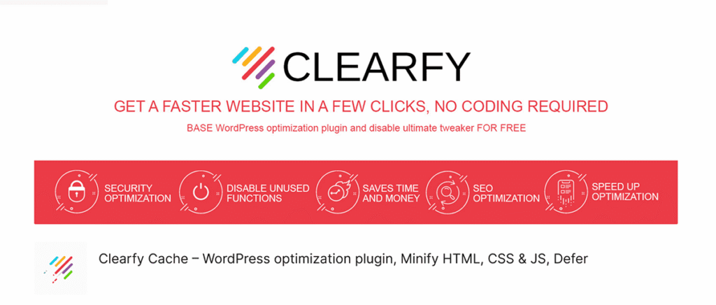 Clearfy helps optimize WordPress at the core level.
WordPress comes with many default features that most websites don’t need — and some of them slow your site down or expose unnecessary data.