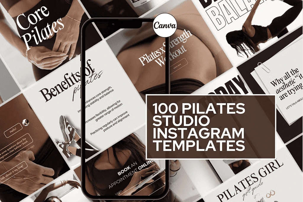 Designed for Pilates studios and instructors, this premium template bundle combines elegance, clarity, and strategy — helping your brand stand out while staying true to the wellness aesthetic.